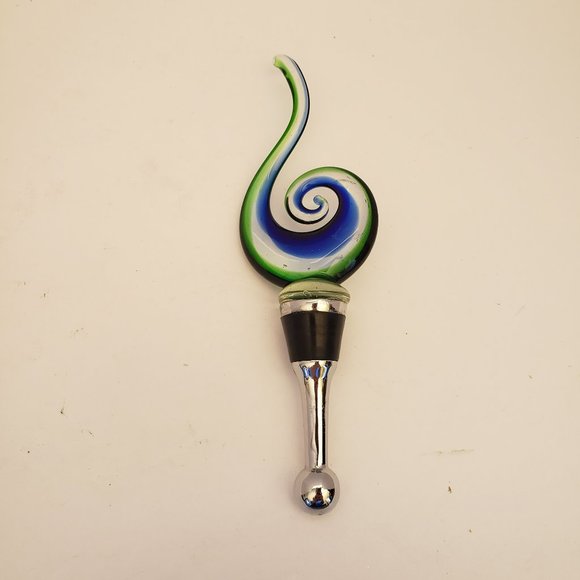 Art Glass Wine Bottle Stopper - Picture 3 of 5